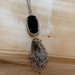 Kendra Scott Rayne Pendant Black and Gold